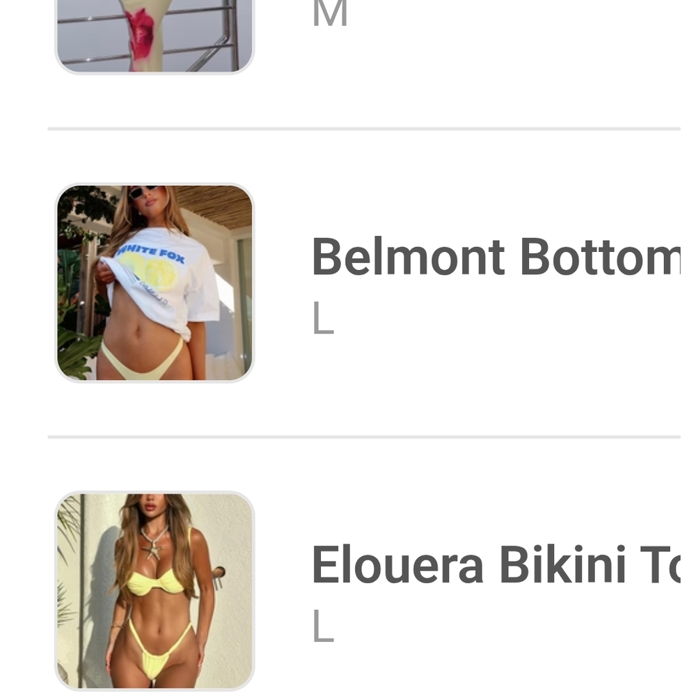 White Fox Boutique Yellow Elouera Bikini Set + COVERUP Size L